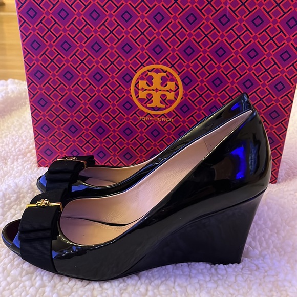 Tory Burch Shoes - Tory Burch peep, toe wedges